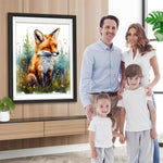 Aquarell Fuchs und Gras Diamond Painting