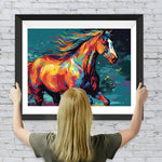 Aquarell Galoppierendes Pferd Diamond Painting