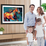 Aquarell Galoppierendes Pferd Diamond Painting