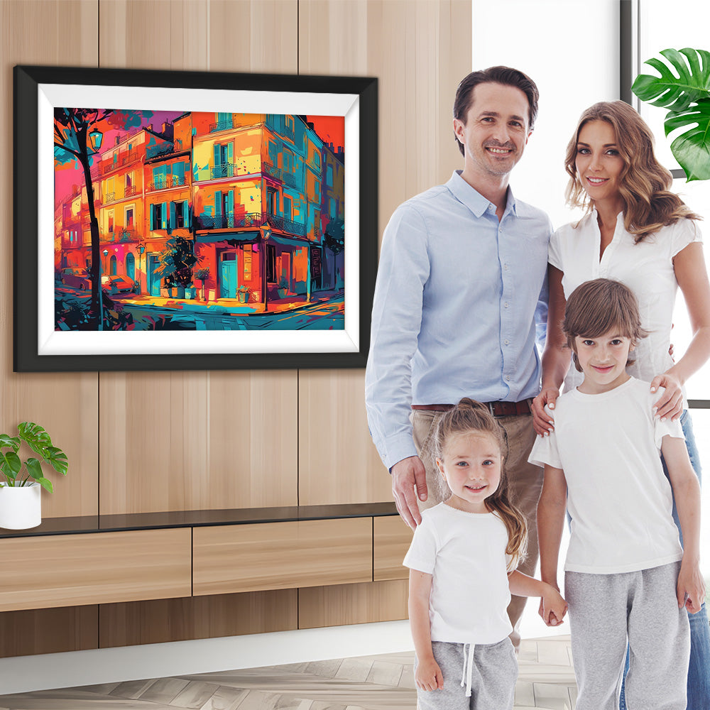 Aquarell Gebäude Diamond Painting