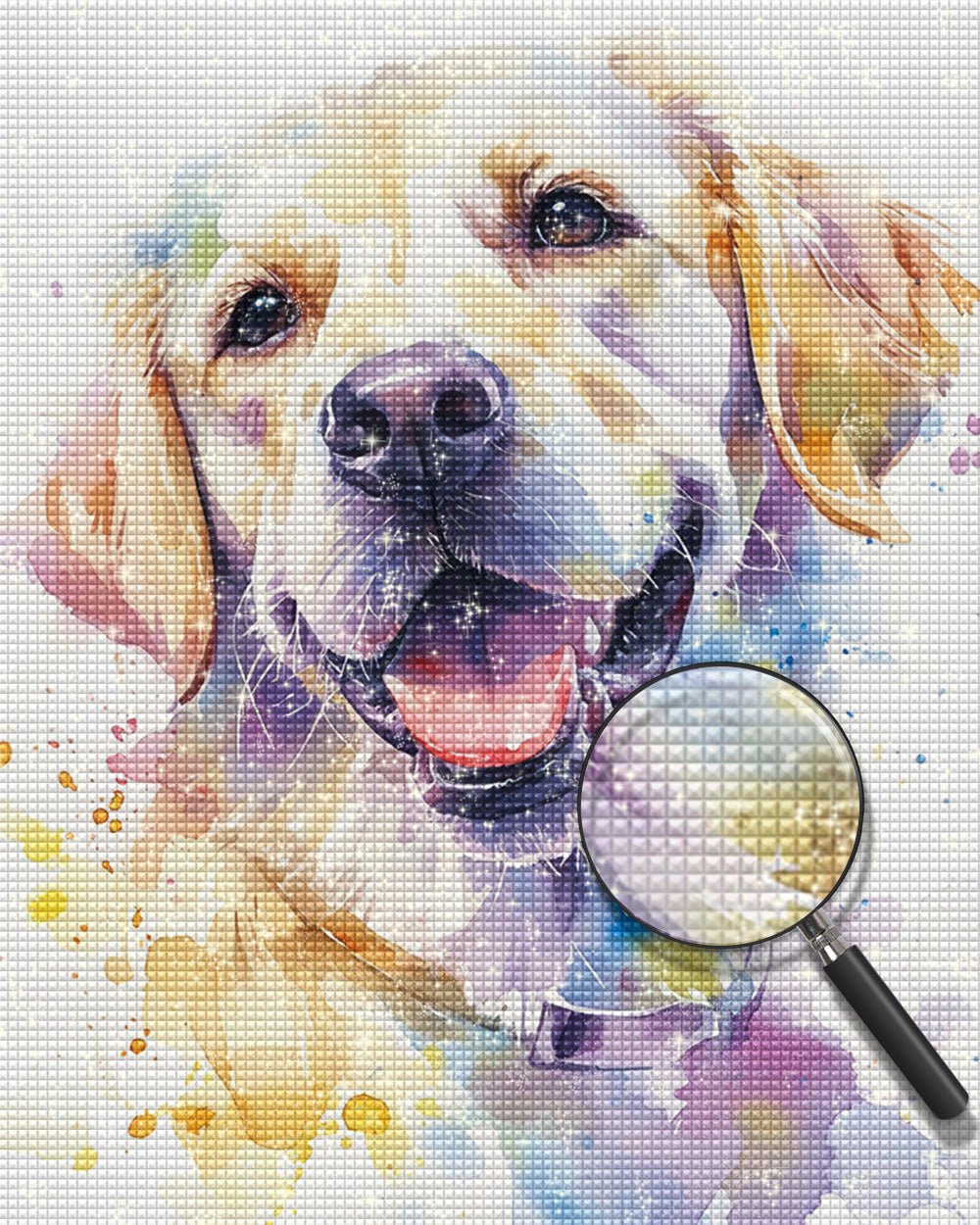Aquarell Glücklicher Hund Diamond Painting