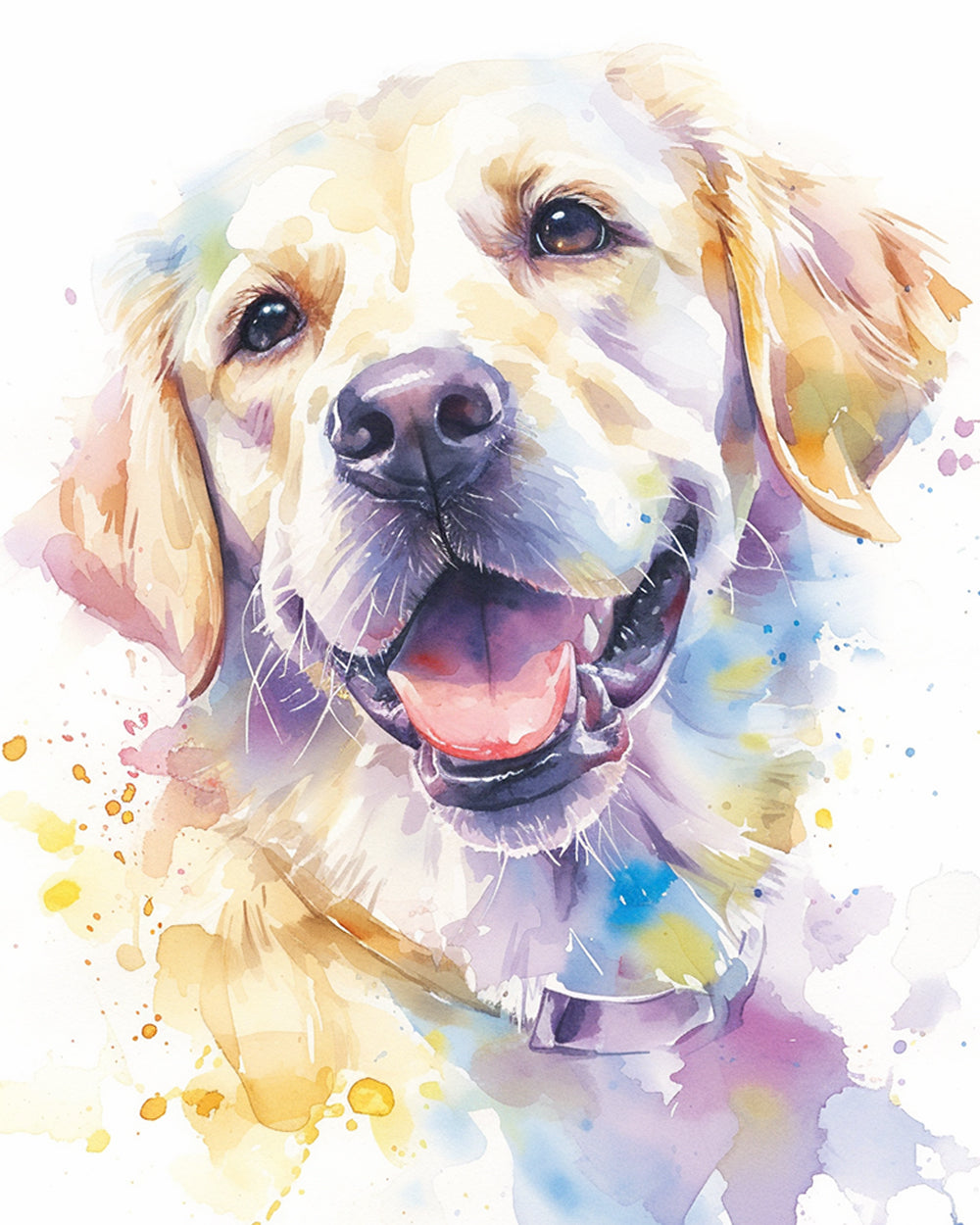 Aquarell Glücklicher Hund Diamond Painting