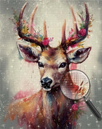 Aquarell-Hirsch Diamond Painting