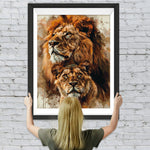 Aquarell-Löwen Diamond Painting