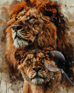 Aquarell-Löwen Diamond Painting