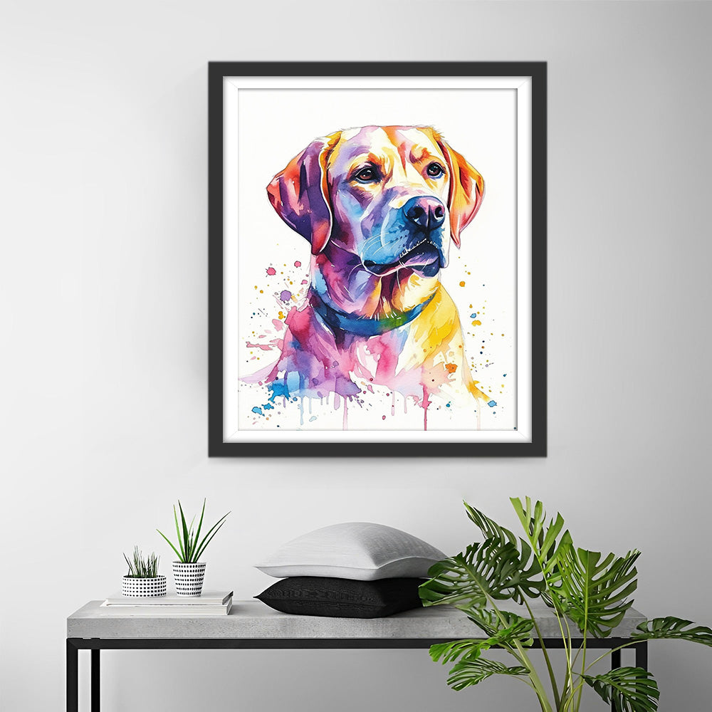 Aquarell Malerei Stil Hund Diamond Painting