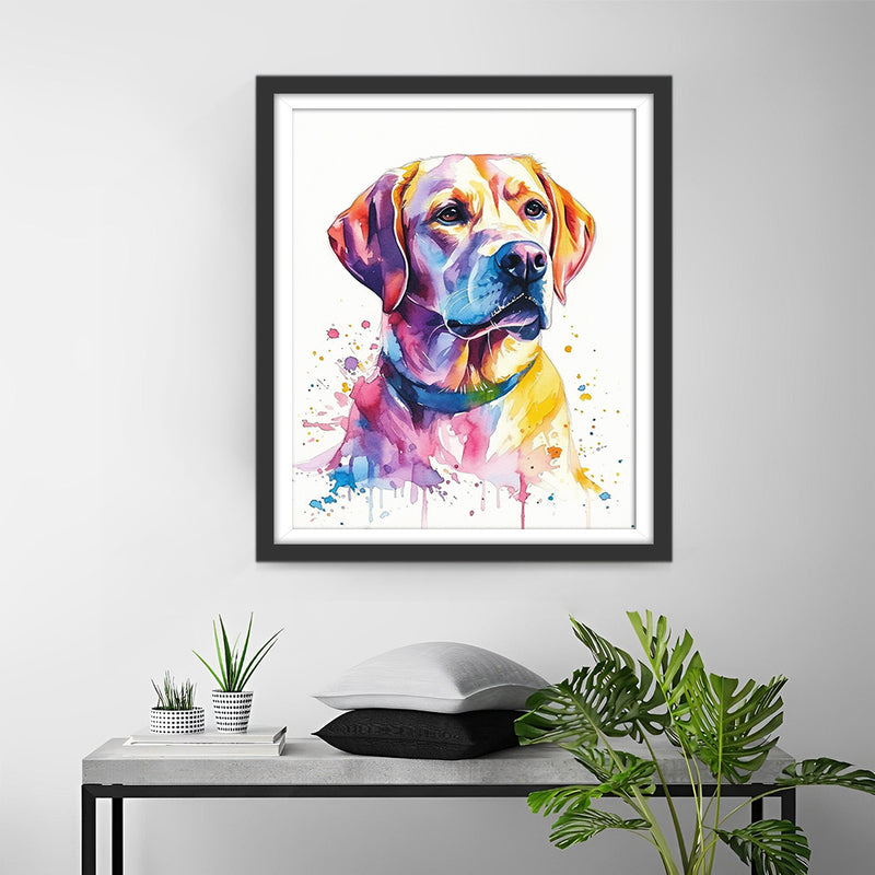 Aquarell Malerei Stil Hund Diamond Painting