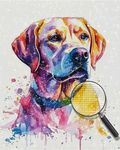 Aquarell Malerei Stil Hund Diamond Painting