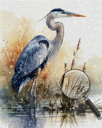 Aquarell Reiher Diamond Painting