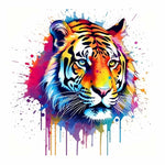 Aquarell Stil Tiger Kopf Diamond Painting