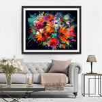 Aquarellierte Chrysantheme im Dunkeln Diamond Painting