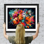 Aquarellierte Chrysantheme im Dunkeln Diamond Painting