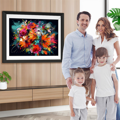 Aquarellierte Chrysantheme im Dunkeln Diamond Painting