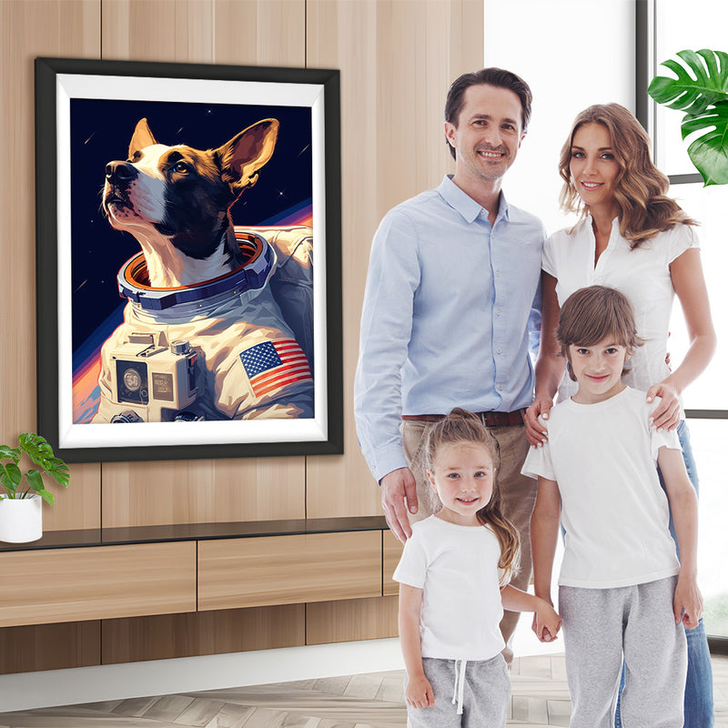 Astronaut Hund Diamond Painting