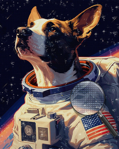 Astronaut Hund Diamond Painting