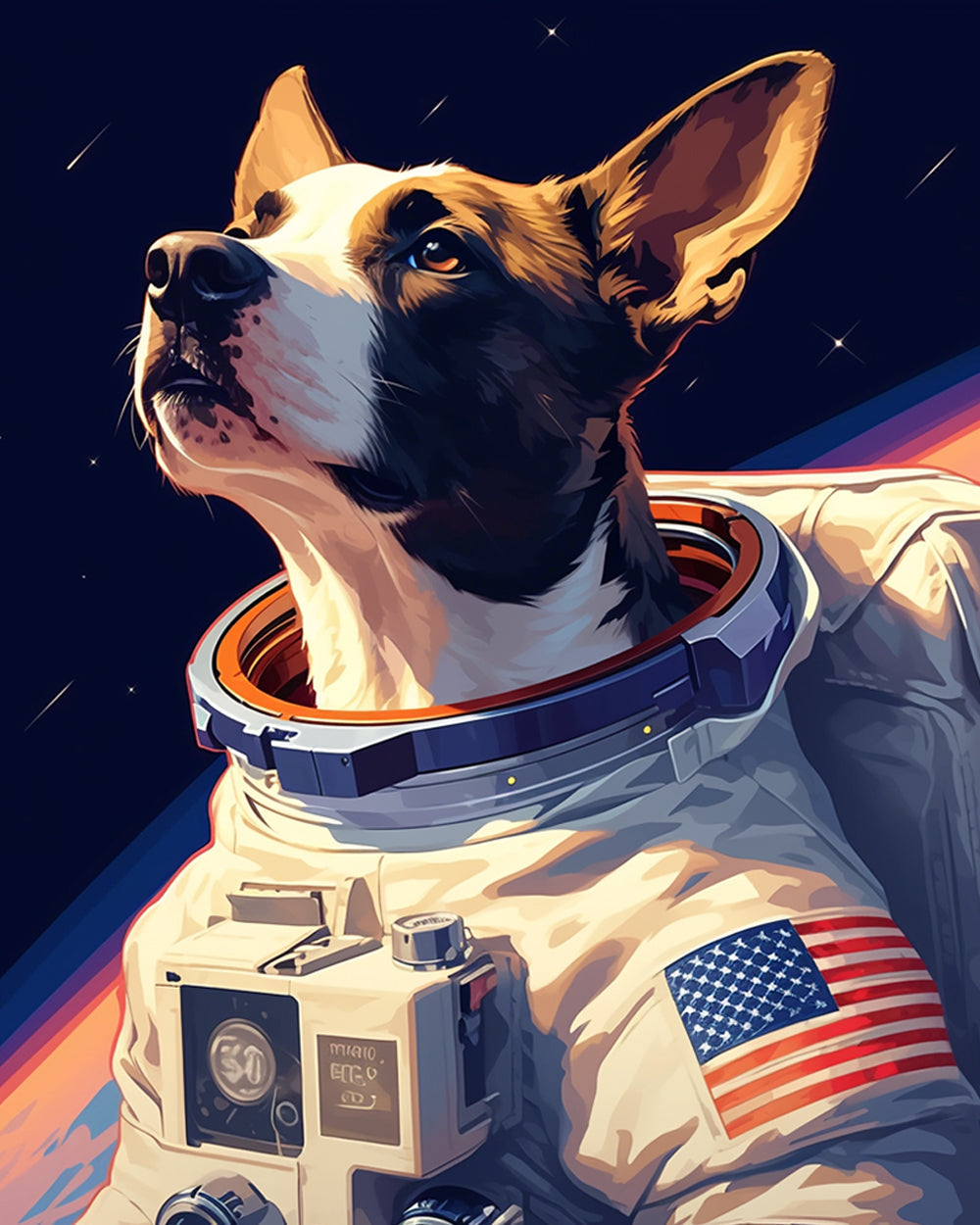 Astronaut Hund Diamond Painting