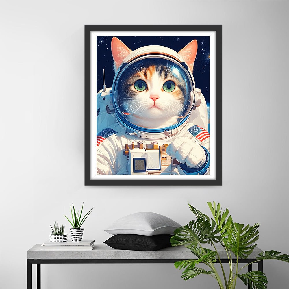 Astronautenkatze Diamond Painting