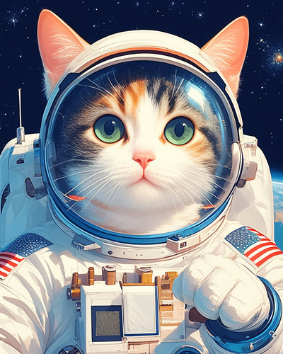 Astronautenkatze Diamond Painting