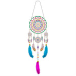 Atemberaubender Mandala-Traumfänger 2D flache Hängedekoration Diamond Painting Sets