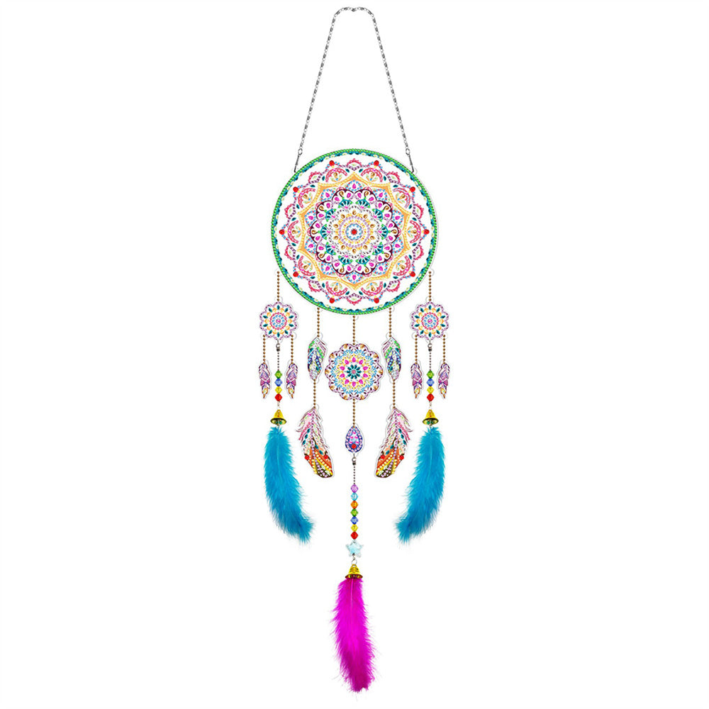 Atemberaubender Mandala-Traumfänger 2D flache Hängedekoration Diamond Painting Sets