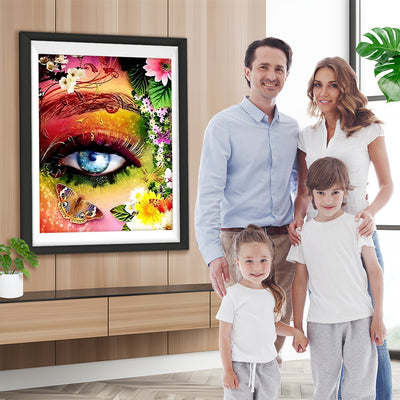 Auge Blumen Schmetterlinge Diamond Painting