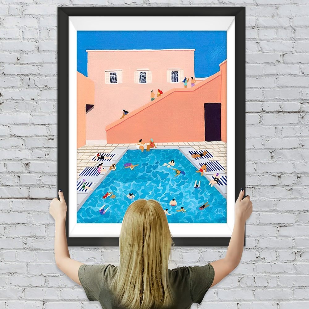 Außenschwimmbad Diamond Painting