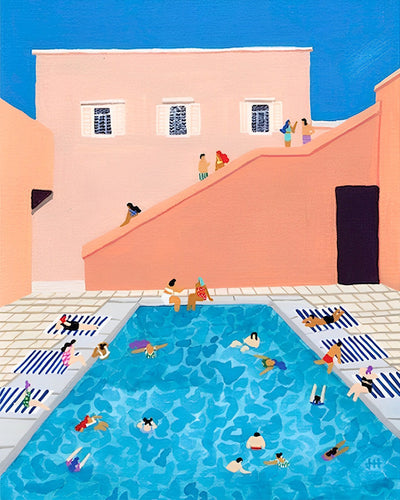 Außenschwimmbad Diamond Painting