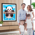 Baby Panda auf der Schaukel Diamond Painting