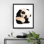 Baby Panda bei Dehnübungen Diamond Painting