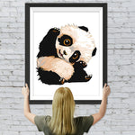 Baby Panda bei Dehnübungen Diamond Painting