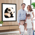 Baby Panda bei Dehnübungen Diamond Painting