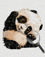 Baby Panda bei Dehnübungen Diamond Painting