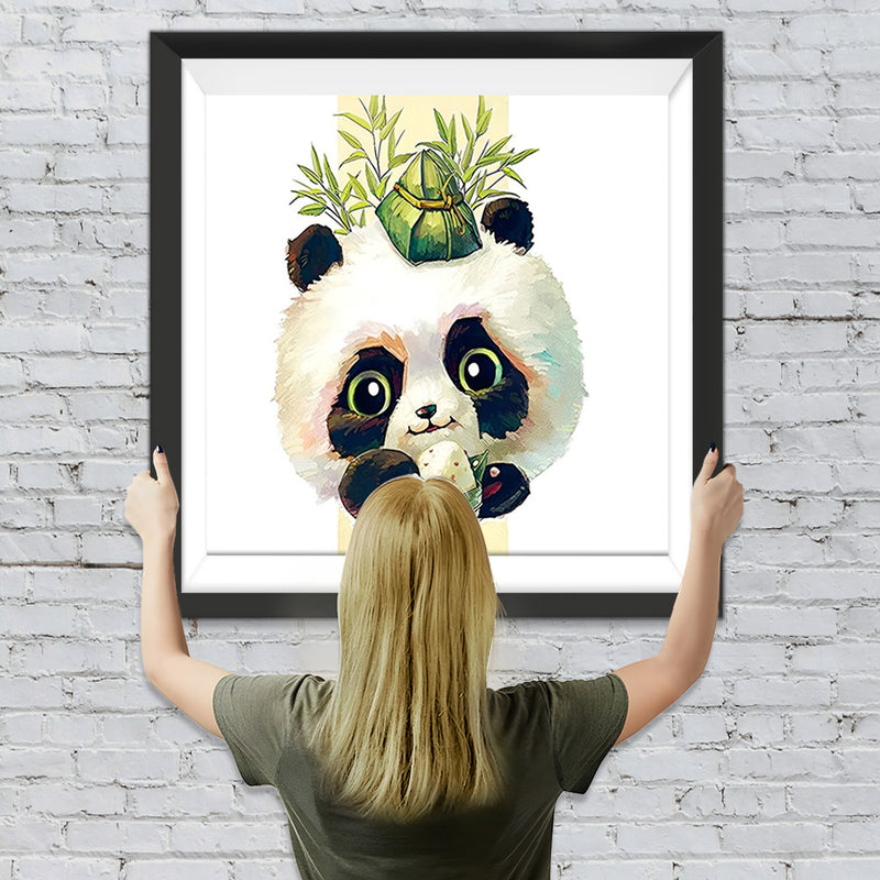 Baby-Panda mit Zongzi Diamond Painting