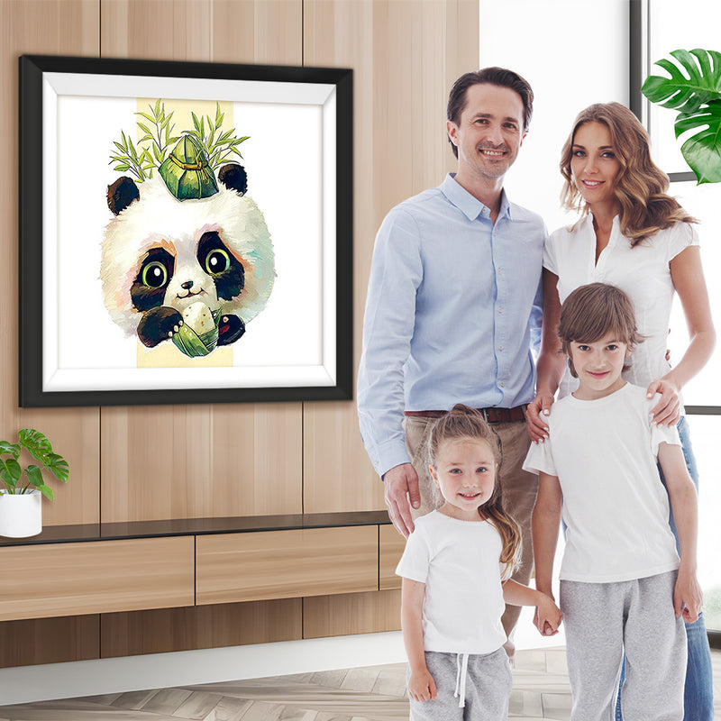 Baby-Panda mit Zongzi Diamond Painting