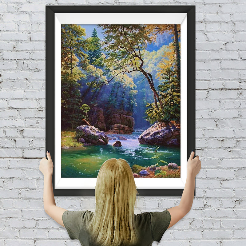 Bach im Wald Diamond Painting