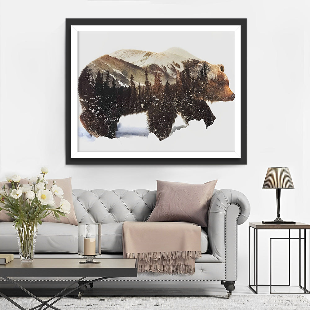 Bärenwald Berg Diamond Painting