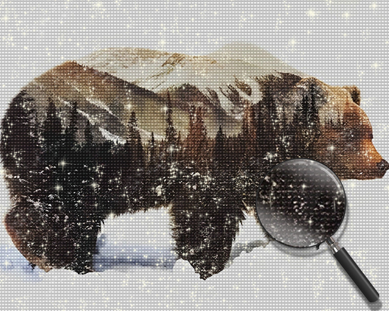 Bärenwald Berg Diamond Painting