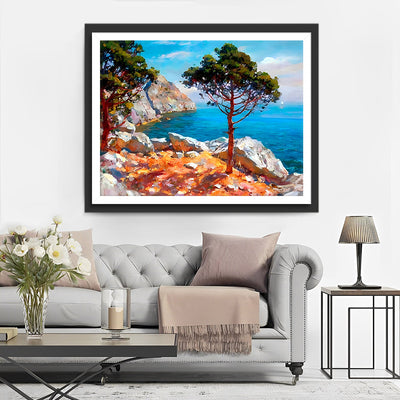 Bäume am See Diamond Painting