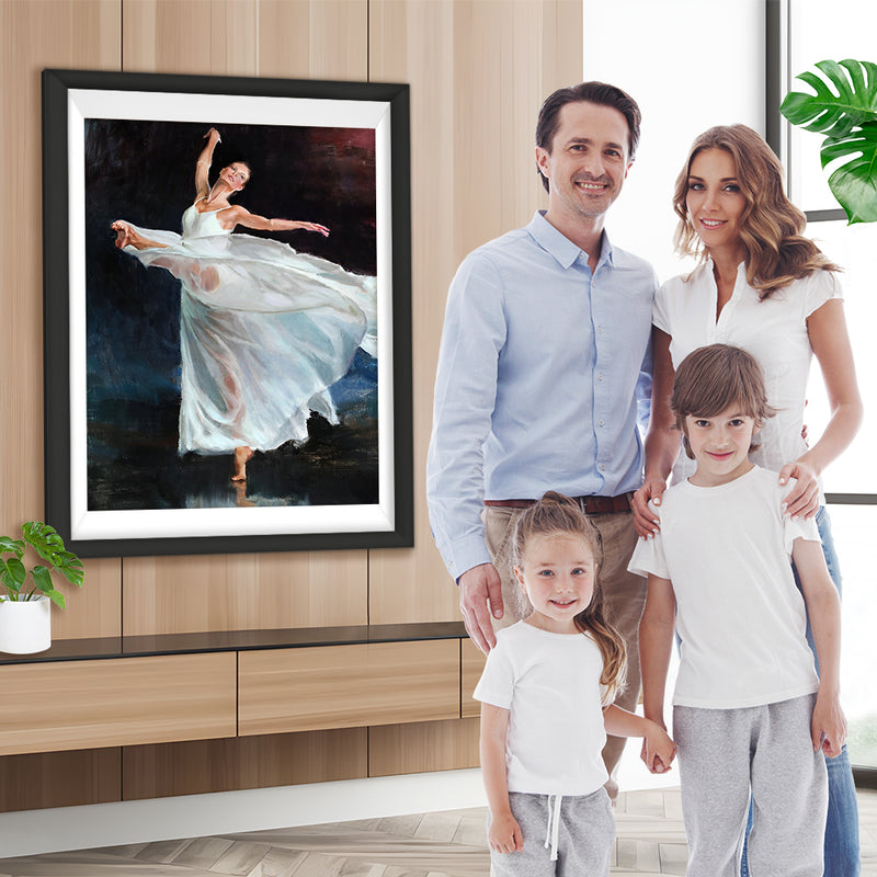 Balletttänzerin im langen Kleid Diamond Painting