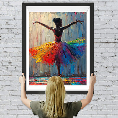 Balletttänzerin in buntem Rock Diamond Painting