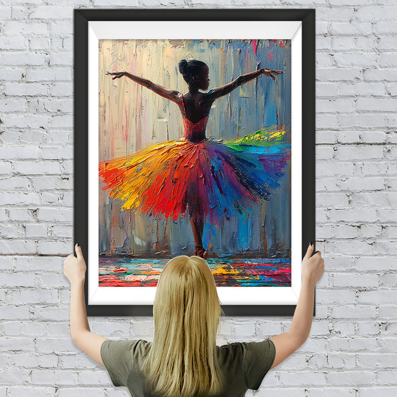 Balletttänzerin in buntem Rock Diamond Painting