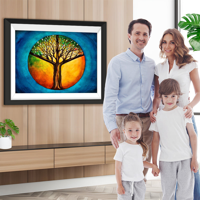 Baum im Kreis Diamond Painting