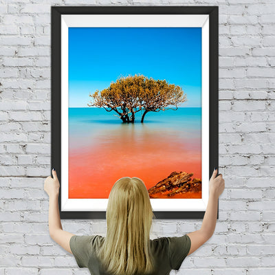 Baum im Meer Diamond Painting