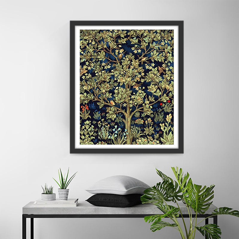 Baum mit grünen Blättern Diamond Painting