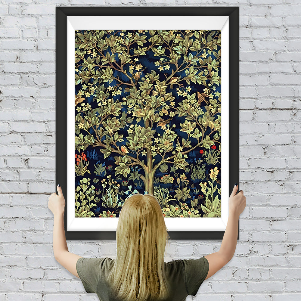 Baum mit grünen Blättern Diamond Painting