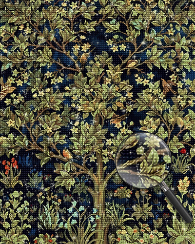 Baum mit grünen Blättern Diamond Painting