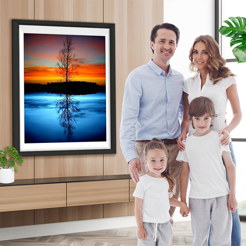 Baum Spiegelbild Diamond Painting