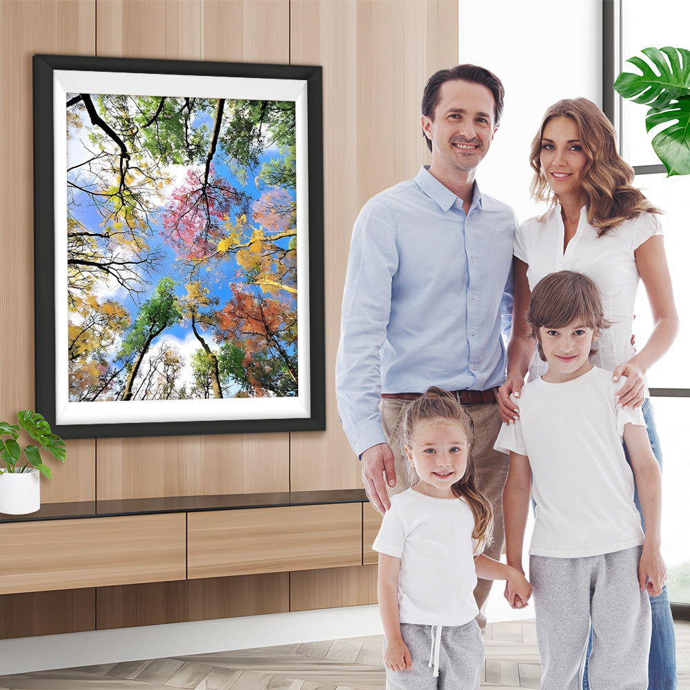 Baumkrone unter blauem Himmel Diamond Painting