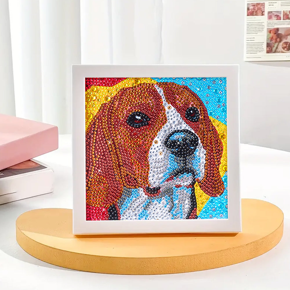 Beagle Mini-Kristallpünktchen Diamond Painting