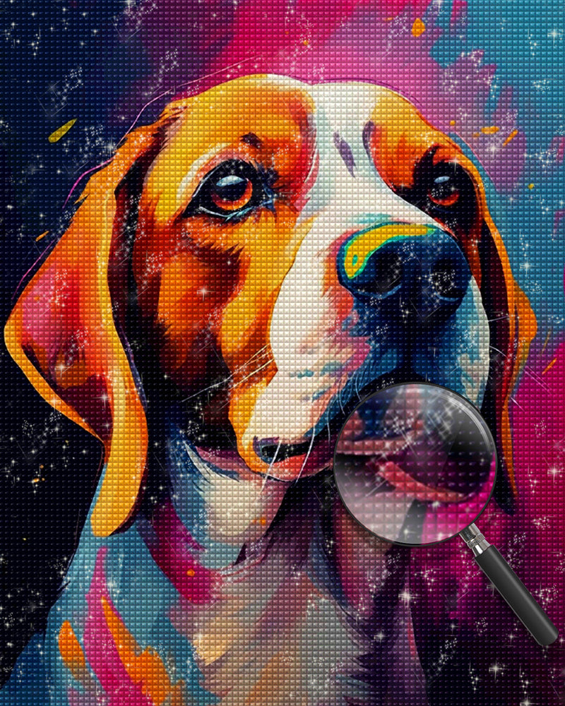 Beagle Porträt Diamond Painting